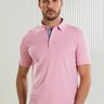 18 camisa masculina polo manga curta piquet rosa claro