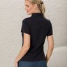 11 camisa polo feminina manga curta algodao pima preta