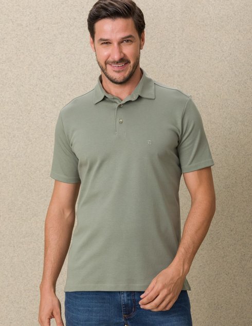 08 camisa masculina polo manga curta suedine gold d verde oliva