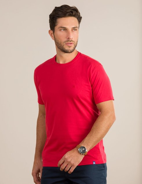 02 camiseta masculina manga curta basica vermelha