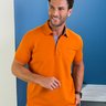 08 camisa masculina polo manga curta piquet laranja