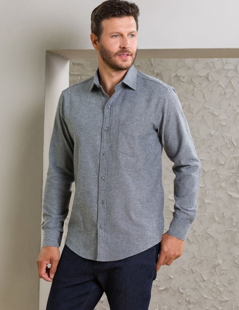 06 camisa masculina manga longa premium tradicional flanela lisa