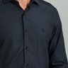 07 camisa masculina manga longa elegance slim mini xadrez preta viscose de bambu