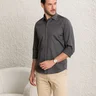 camisa social masculina chumbo baumgarten