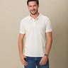 camisa polo malha texturizada baumgarten off white