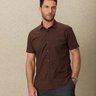 camisa masculina slim bgt marrom viscose de bambu