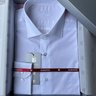 01 camisa masculina manga longa elegance slim algodao pima maquinetado branco