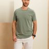 camiseta masculina verde 100 algodao