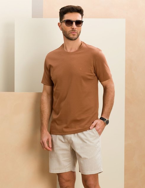 camiseta masculina suedine gold marrom d