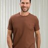 camiseta masculina texturizada baumgarten marrom aproximada