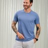 camiseta masculina azul baumgarten texturizada