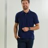 camisa polo masculina azul marinho com bolso
