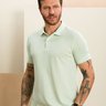 camisa polo masculina verde texturizada baumgarten