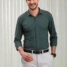 camisa social masculina ultra stretch manga longa baumgarten verde