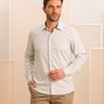 06 camisa masculina manga longa elegance slim branco gelo viscose de bambu