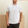 17 camisa masculina polo manga curta meia malha branca