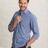 camisa social masculina baumgarten azul viscose de bambu