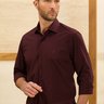 camisa social bordo baumgarten elegance slim frente