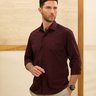camisa social bordo baumgarten elegance slim
