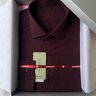 02 camisa masculina manga longa elegance slim lisa viscose de bambu bordo