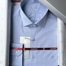 02 camisa masculina manga longa elegance slim algodao pima maquinetado azul claro