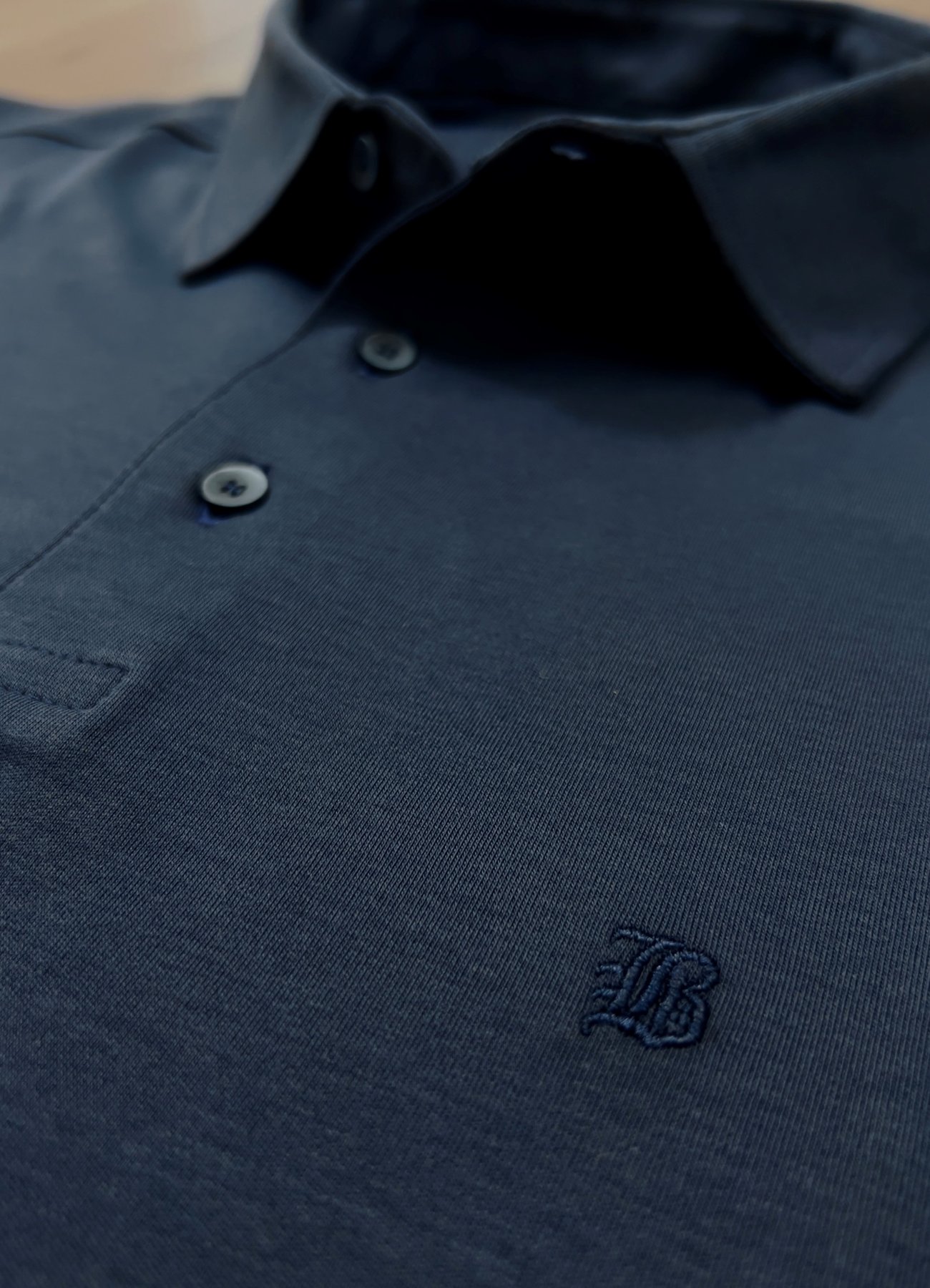 Camisa Masculina Polo Manga Curta Suedine Gold D+ Marinho