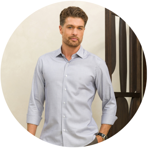 03 camisa social masculina manga longa elegance slim algodao pima maquinetado branco